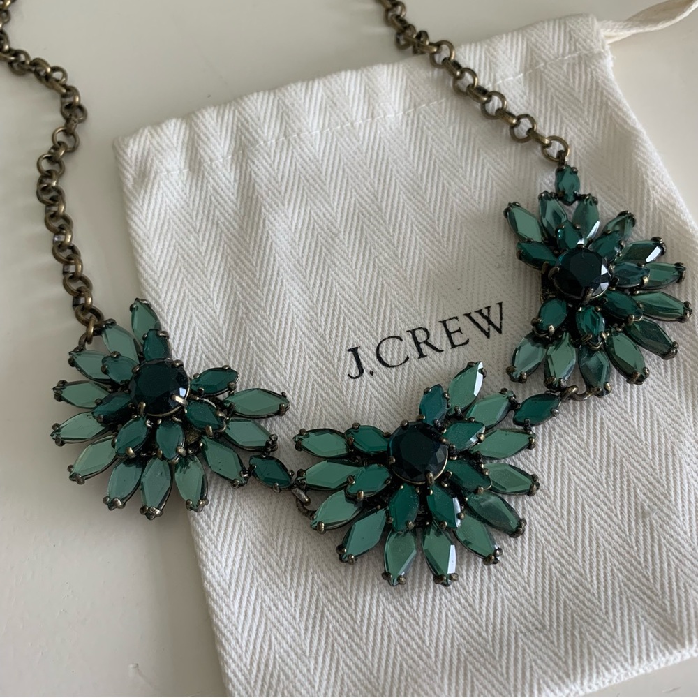 J. Crew Green Statement Necklace